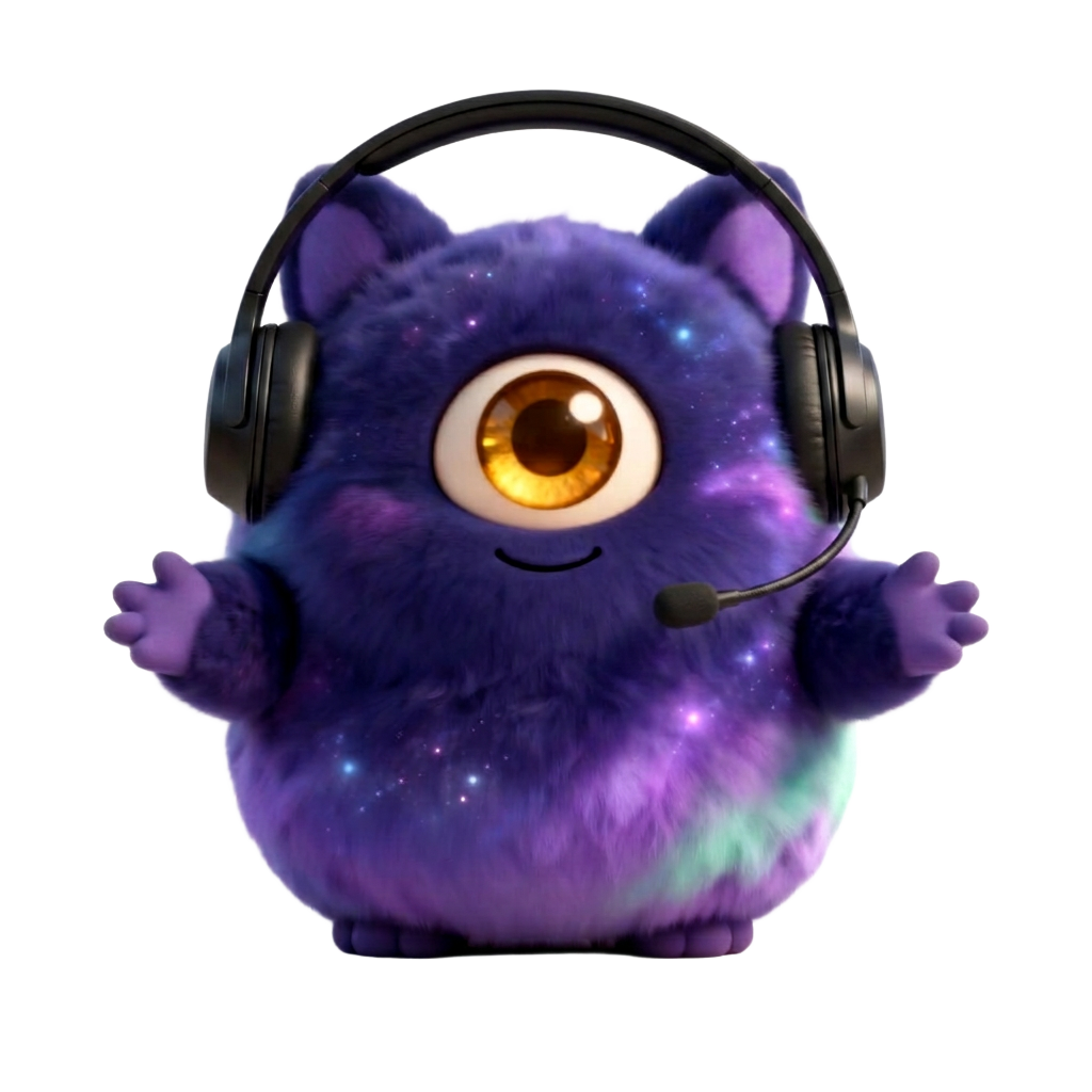 Argus wearing a headset, ready to make calls